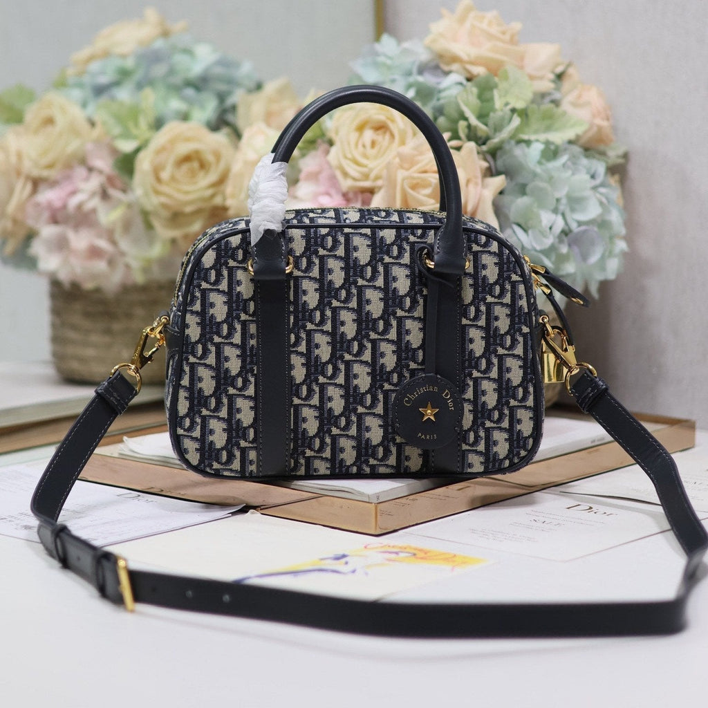 スモール 25 D-VIBE ボウリングバッグ（ブルーモノグラム オブリーク ジャカード）