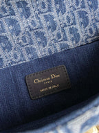 21 モンテーニュ イーストウェット チェーン付き ブルーデニム オブリークジャカード