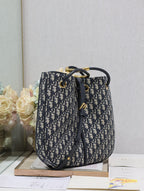 ブルーモノグラムオブリークジャカードのミディアム34ノリータバッグ