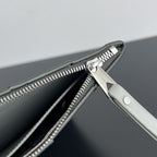 LARGE CASSETTE POUCH 35 IN CORDUROY GRAY CALFSKIN