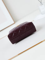 HOBO BAG 18 IN WINE RED SOFT LAMBSKIN GOLD CHAIN