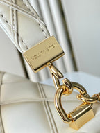 GO-14 PM 20インチ クリーム キルティング ラムスキン ゴールドハードウェア