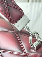 GO-14 PM 20 IN BORDEAUX RED QUILTED LAMBSKIN GOLD HARDWARE