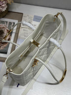 ホワイト マクロカナッジ ラムスキン ミディアム 37 トゥージュール バッグ