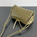 CONCERT POUCH 18 IN ARMY GREEN LAMBSKIN
