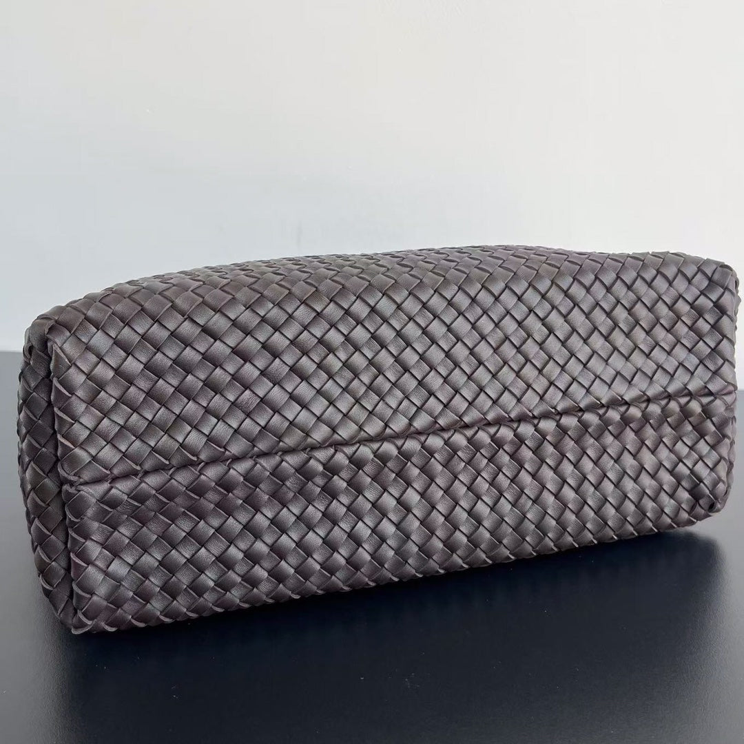 ヒッコリーブラウンラムスキン製ラージキャバット51