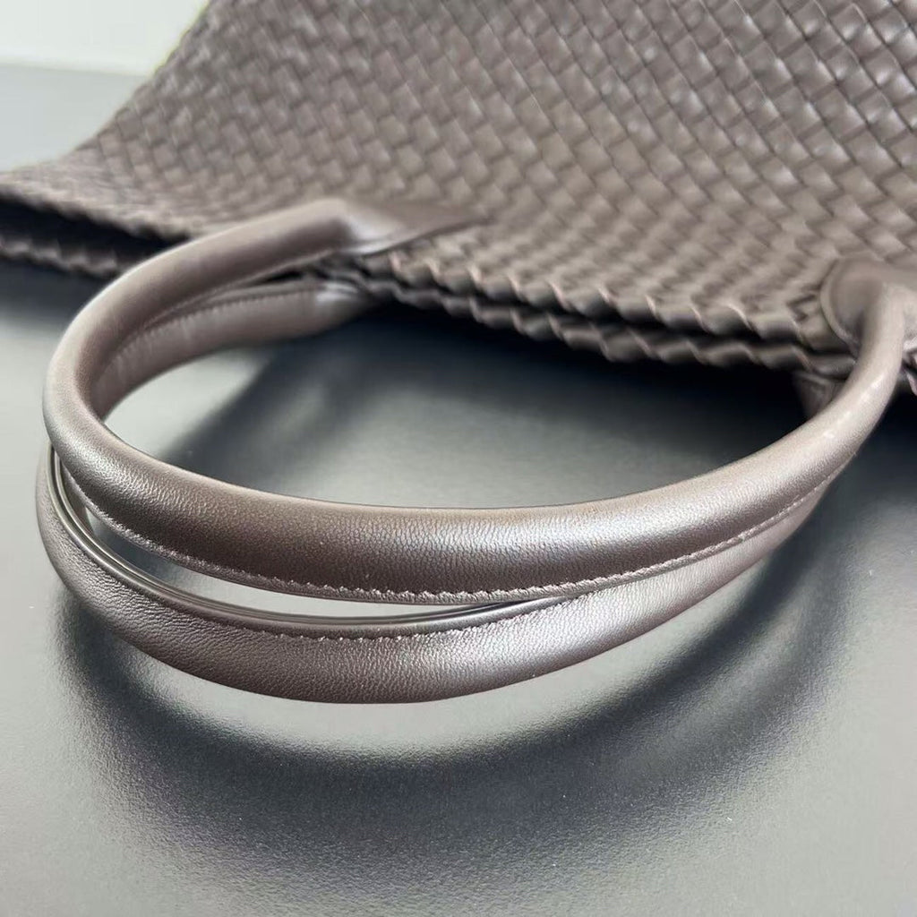 ヒッコリーブラウンラムスキン製ラージキャバット51