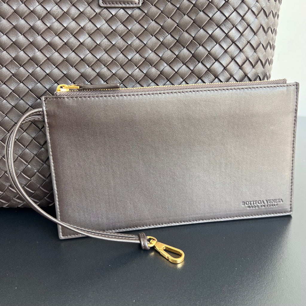 ヒッコリーブラウンラムスキン製ラージキャバット51