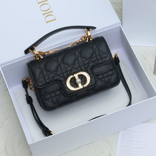 ジョリー トップハンドルバッグ 19 ブラック カナージュ カーフスキン