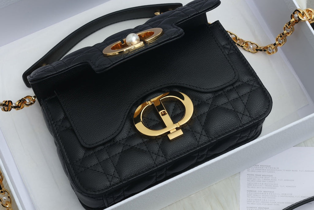 ジョリー トップハンドルバッグ 19 ブラック カナージュ カーフスキン