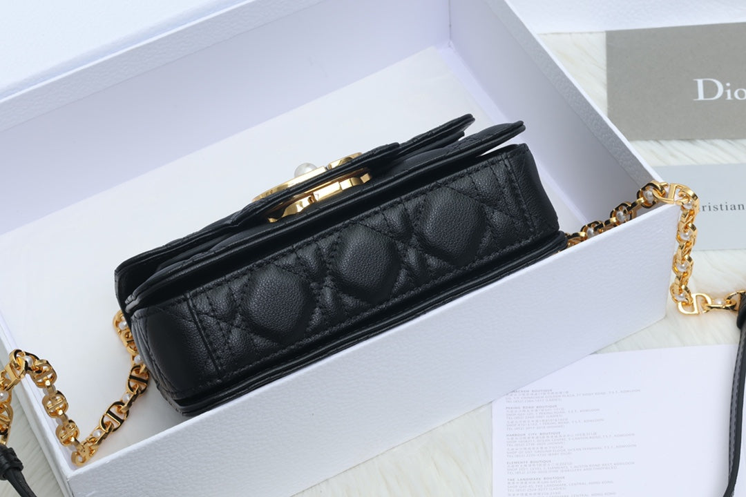 ジョリー トップハンドルバッグ 19 ブラック カナージュ カーフスキン