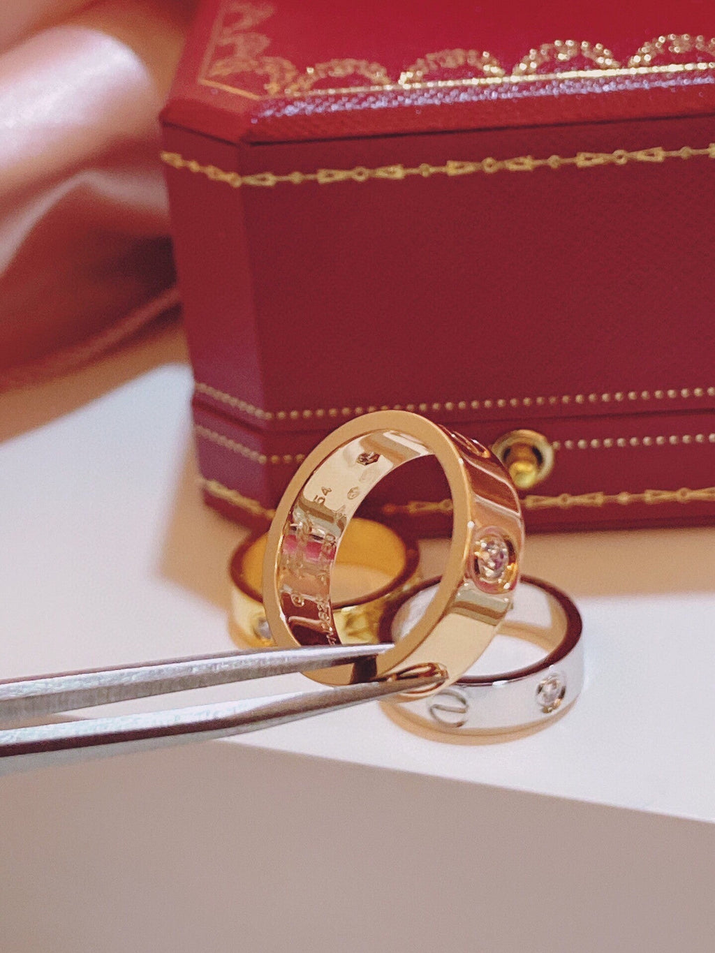 [⭐JeweliWhal]スリーダイヤモンドリング