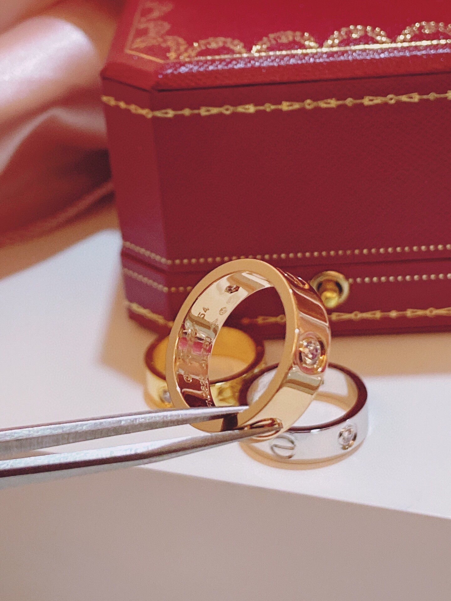 [⭐JeweliWhal]スリーダイヤモンドリング