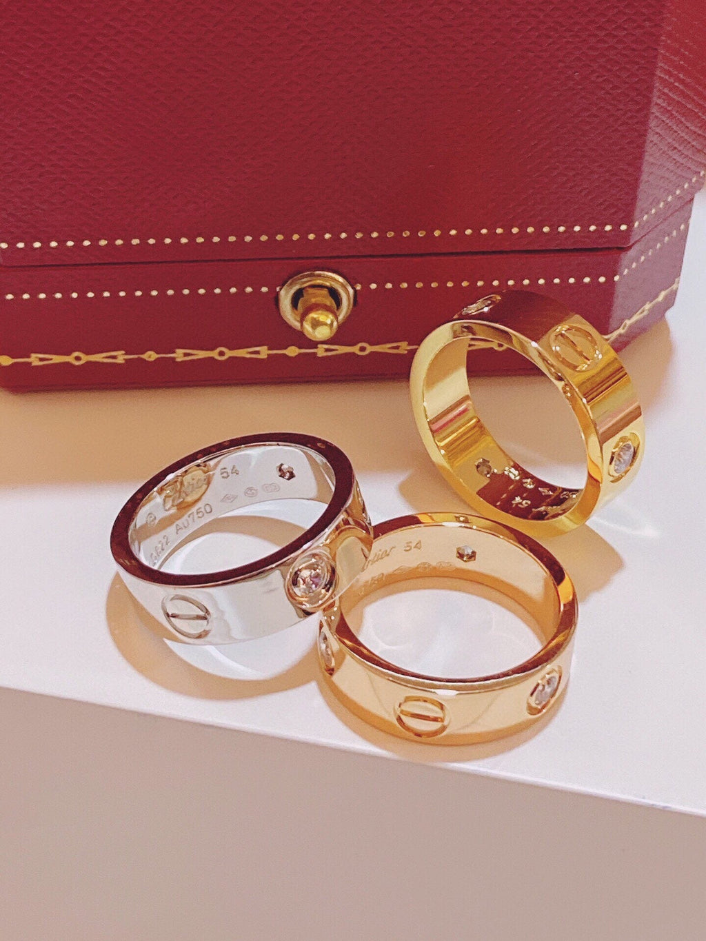 [⭐JeweliWhal]スリーダイヤモンドリング