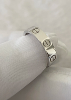 [⭐JeweliWhal]ラブリング 4mm 1ダイヤモンド シルバー