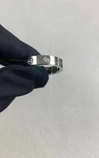 [⭐JeweliWhal]ラブリング 4mm 1ダイヤモンド シルバー