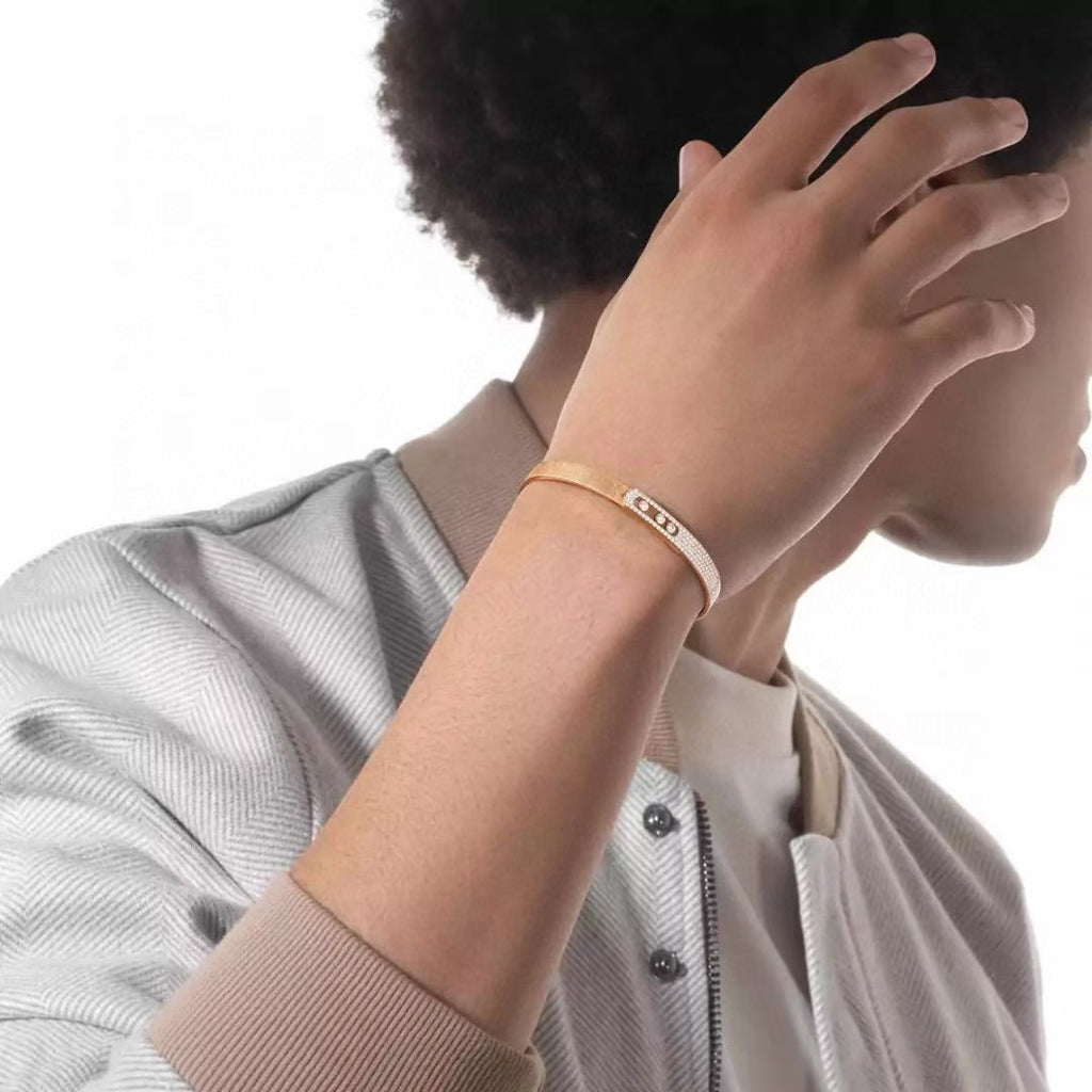 [⭐JeweliWhal]2026 BRAND-NEW FROSTED BRACELET WITH DIAMONDS THREE COLORS