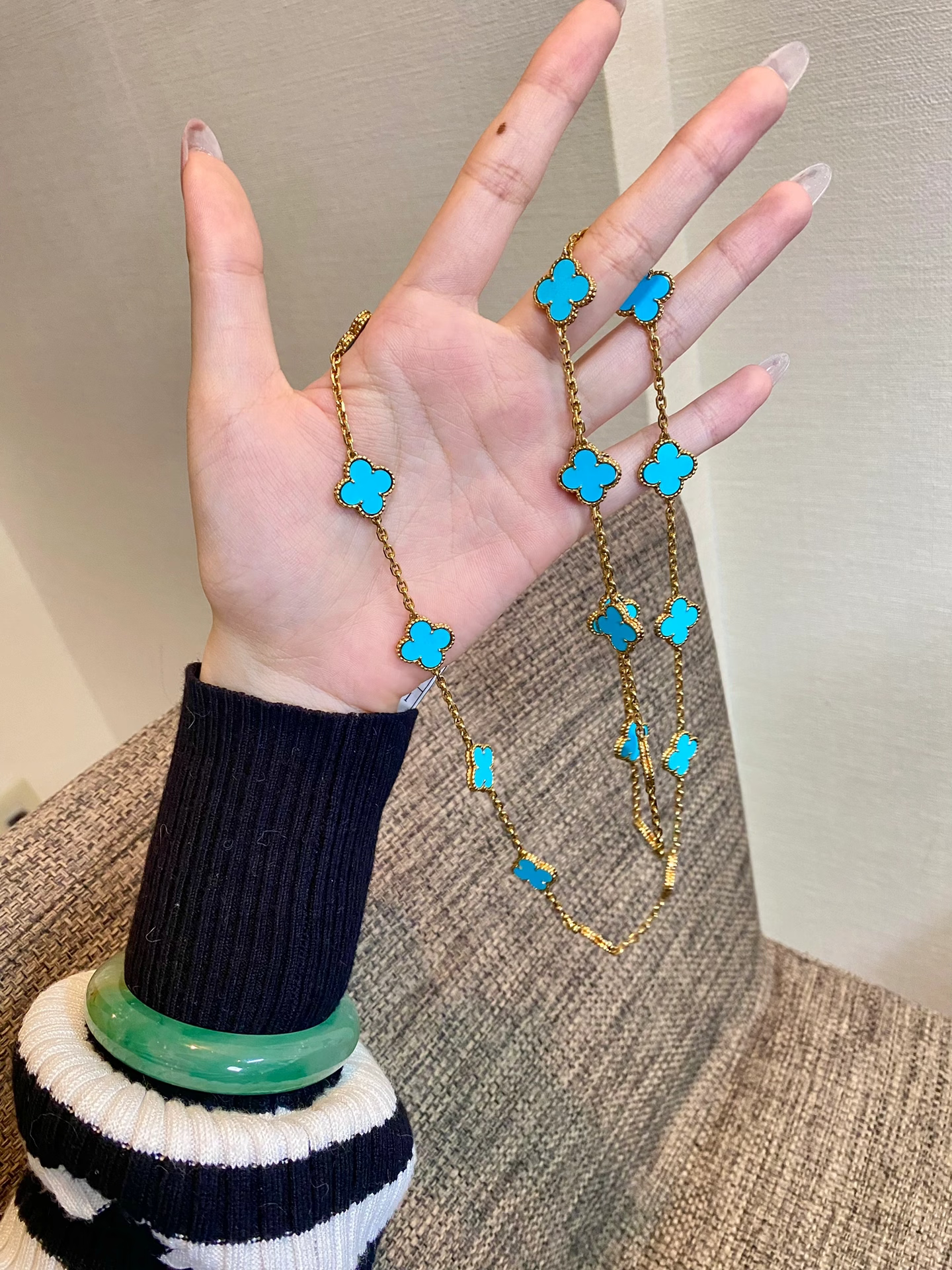 [⭐JeweliWhal]CLOVER 20 MOTIFS TURQUOISE GOLD