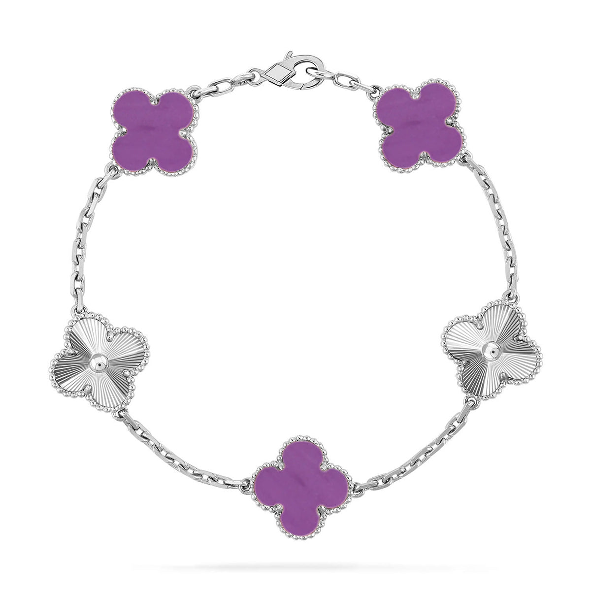 [⭐JeweliWhal] CLOVER 5 MOTIF VIOLET BRACELET COLLECTION