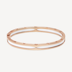 [⭐JeweliWhal]ZERO 1 PINK GOLD WITH WHITE CERAMIC BRACELET