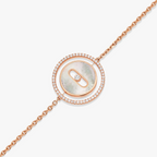 [⭐JeweliWhal]Demo MOVE WHITE MOTHER OF PEARL PINK GOLD DIAMOND BRACELET
