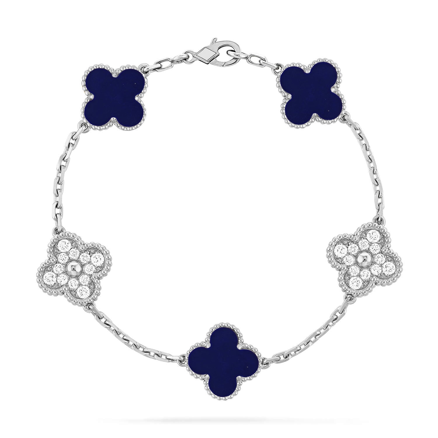 [⭐JeweliWhal]CLOVER 5 MOTIF LAPIS LAZULI BRACELET COLLECTION