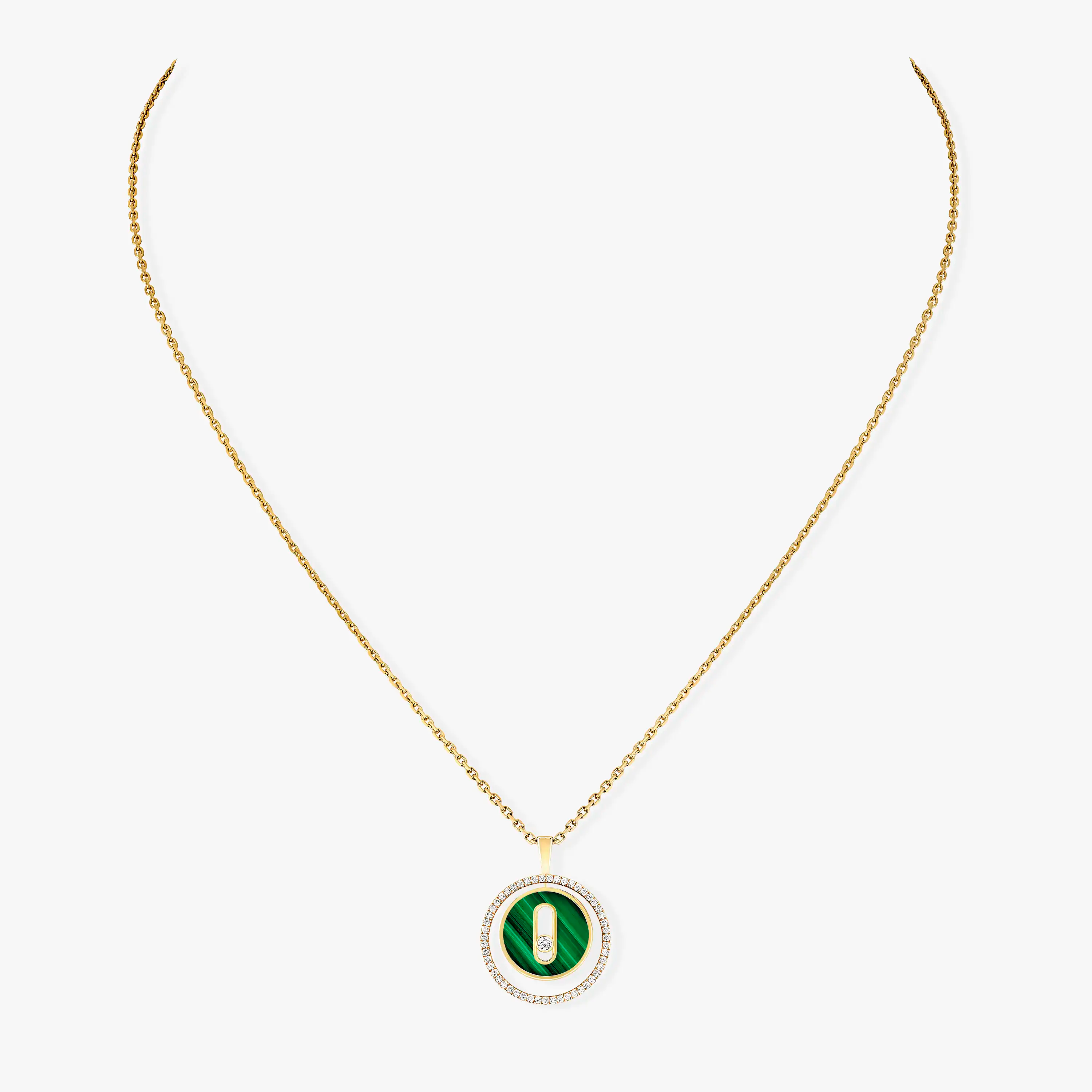 [⭐JeweliWhal]Demo MOVE 1 DIAMOND MALACHITE GOLD DIAMOND NECKLACE