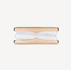 [⭐JeweliWhal]ZERO 1 TWO-BAND LOOPS AND WHITE CERAMIC SPIRAL PINK GOLD RING