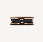 [⭐JeweliWhal]ZERO 1 TWO-BAND WITH MATTE BLACK CERAMIC PINK GOLD RING