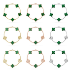 [⭐JeweliWhal] CLOVER 5 MOTIF MALACHITE BRACELET COLLECTION