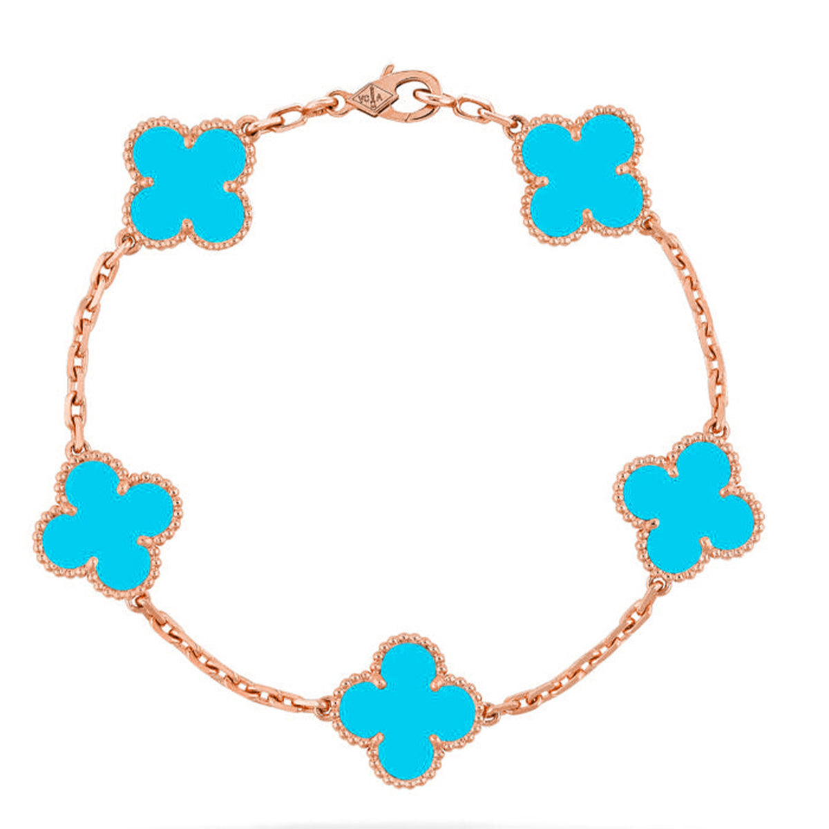 [⭐JeweliWhal] CLOVER 5 MOTIF TURQUOISE BRACELET COLLECTION