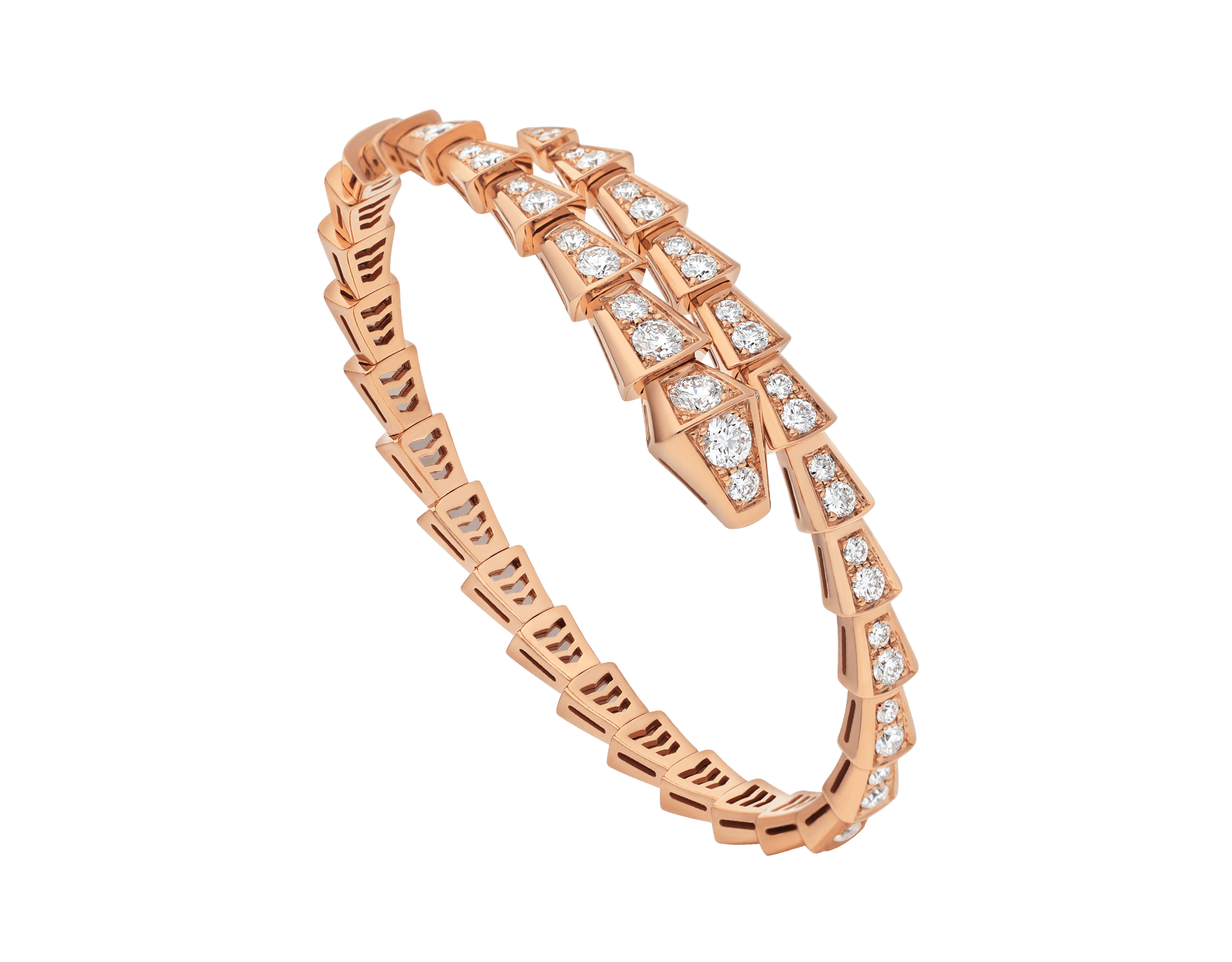 [⭐JeweliWhal]SERPENTI BRACELET 6.8MM PINK GOLD DIAMOND