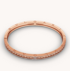 [⭐JeweliWhal]ZERO 1 SPIRAL AND PAVED DIAMOND PINK GOLD BRACELET