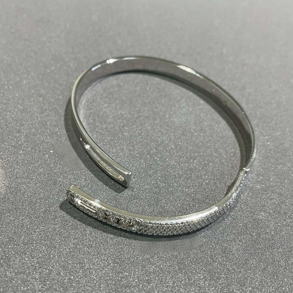 [⭐JeweliWhal]Move Noa Rose Gold Pavé Diamond Bangle Bracelet
