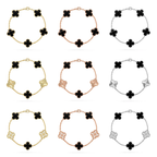 [⭐JeweliWhal] CLOVER 5 MOTIF ONYXS BRACELET COLLECTION