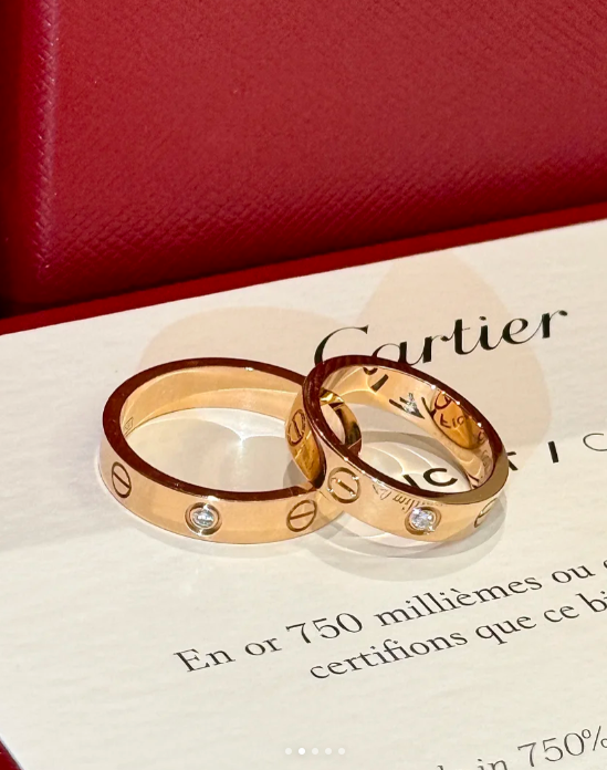 [⭐JeweliWhal]LOVE RING 4MM 1 DIAMOND