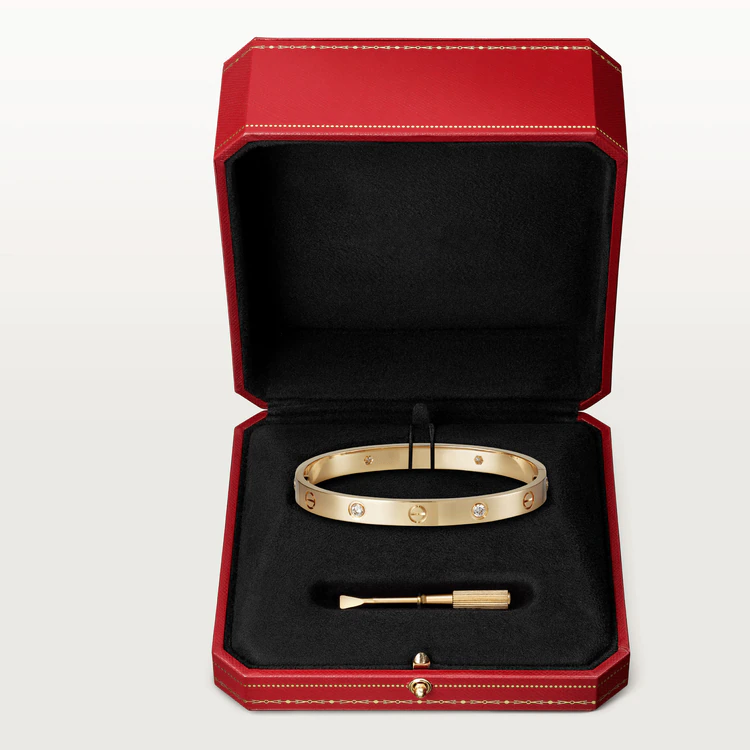 [⭐JeweliWhal]LOVE BRACELET 6.1MM 4 DIAMONDS