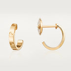 [⭐JeweliWhal]LOVE EARRINGS 2.65MM PINK GOLD