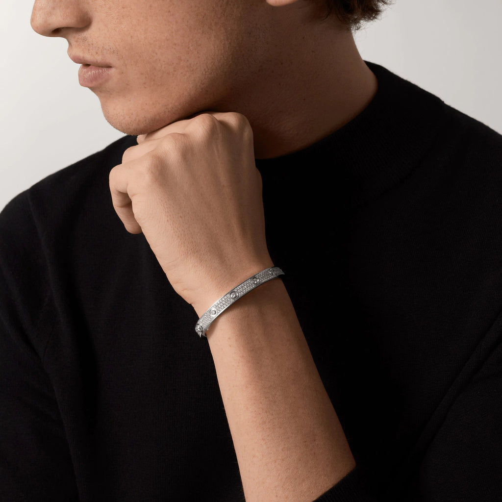 [⭐JeweliWhal]LOVE BRACELET 6.1MM DIAMOND-PAVED 10 BIG DIAMONDS