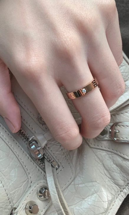 [⭐JeweliWhal]ラブリング 4mm 1ダイヤモンド