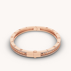 [⭐JeweliWhal]ZERO 1 SPIRAL AND PAVED DIAMOND PINK GOLD BRACELET