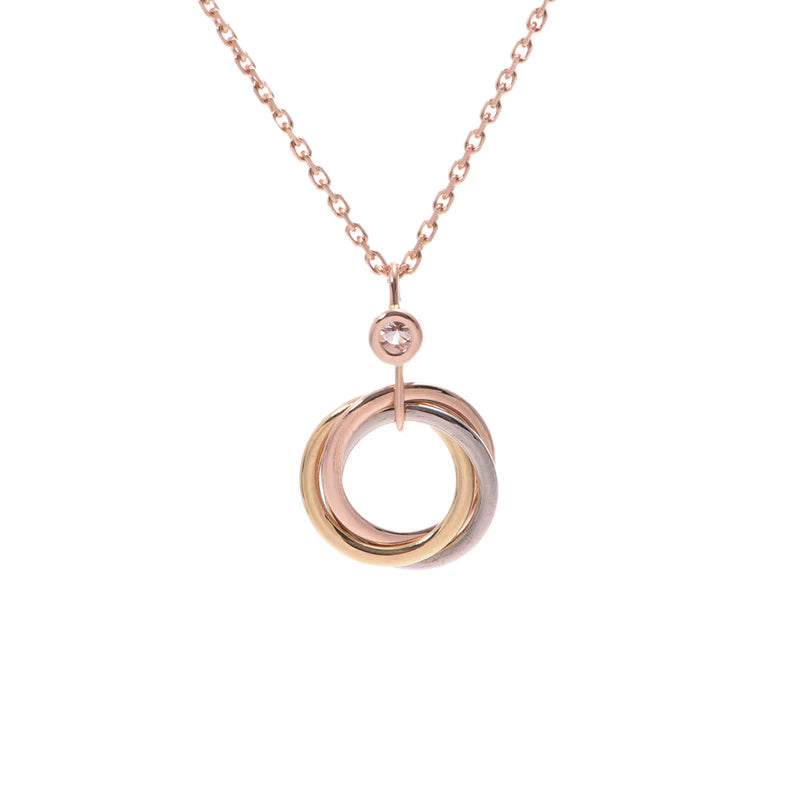 [⭐JeweliWhal]TRINITY SILVER GOLD PINK GOLD NECKLACE