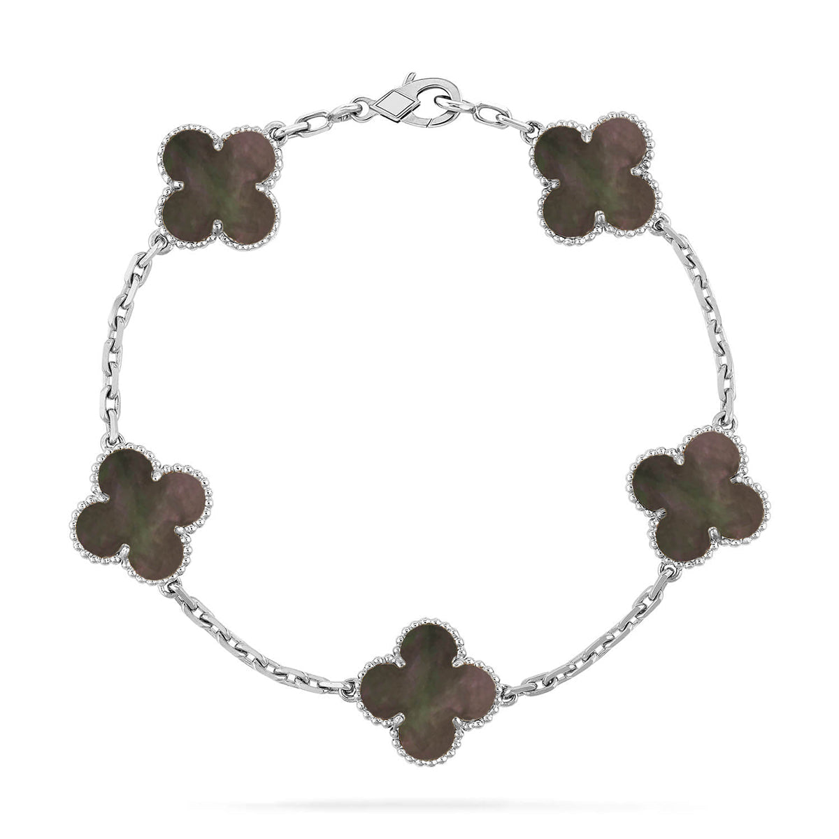 [⭐JeweliWhal] CLOVER 5 MOTIF GRAY MOP BRACELET COLLECTION
