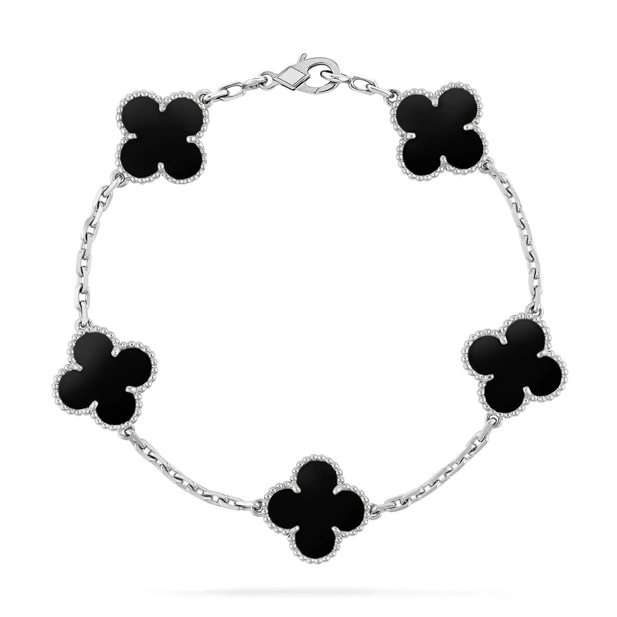 [⭐JeweliWhal] CLOVER 5 MOTIF ONYXS BRACELET COLLECTION