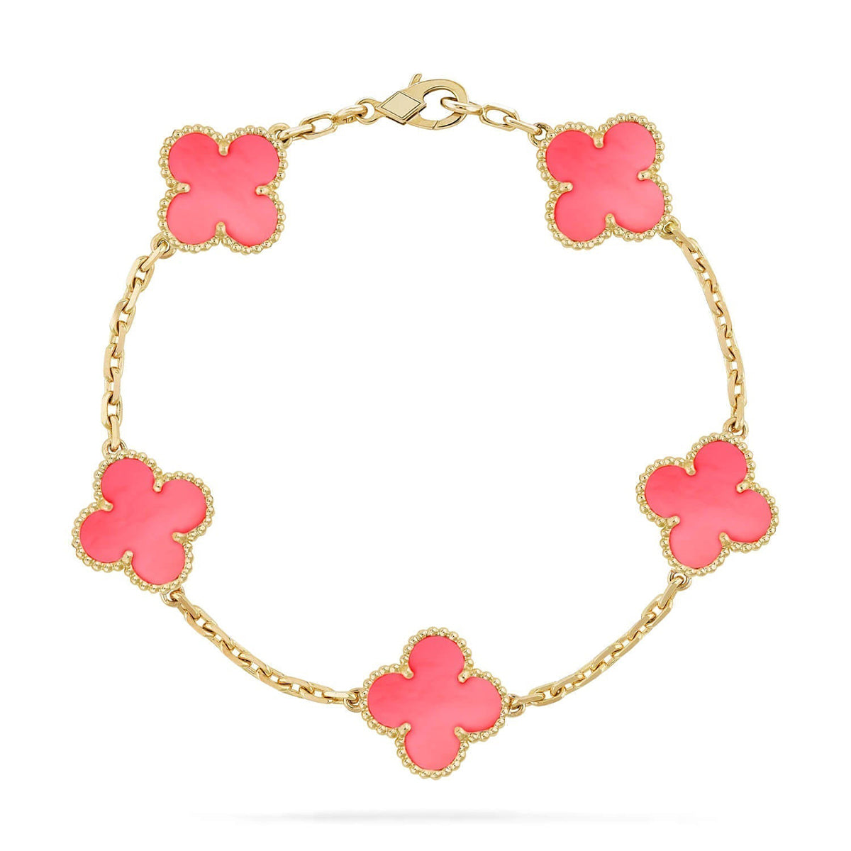 [⭐JeweliWhal] CLOVER 5 MOTIFS  PINK MOP BRACELET COLLECTION