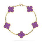 [⭐JeweliWhal] CLOVER 5 MOTIF VIOLET BRACELET COLLECTION