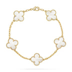 [⭐JeweliWhal]CLOVER WHITE PEARL MOP 5 MOTIF BRACELET COLLECTION