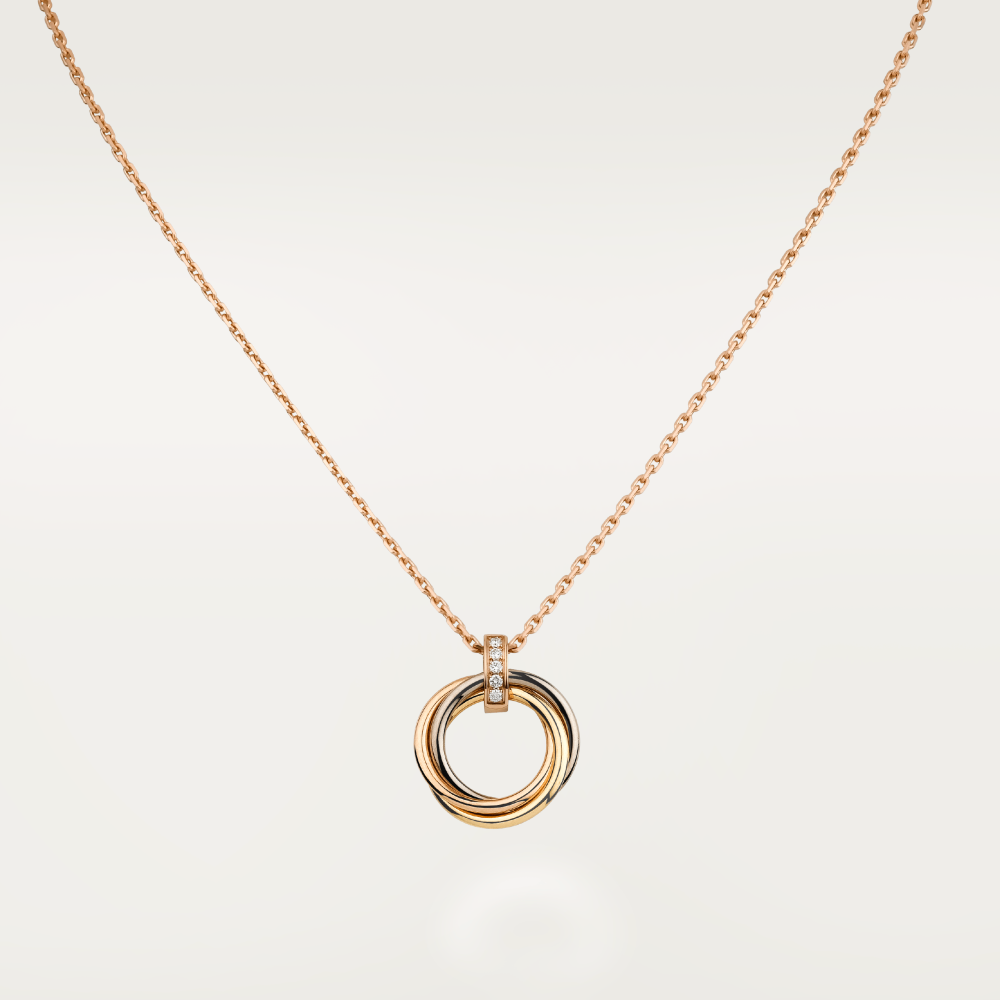 [⭐JeweliWhal]TRINITY NECKLACE GOLD  DIAMONDS