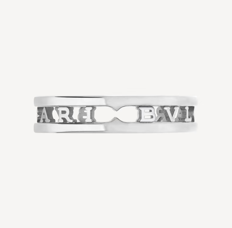 [⭐JeweliWhal]ZERO 1 ワンバンド 透かしロゴ スパイラルリング