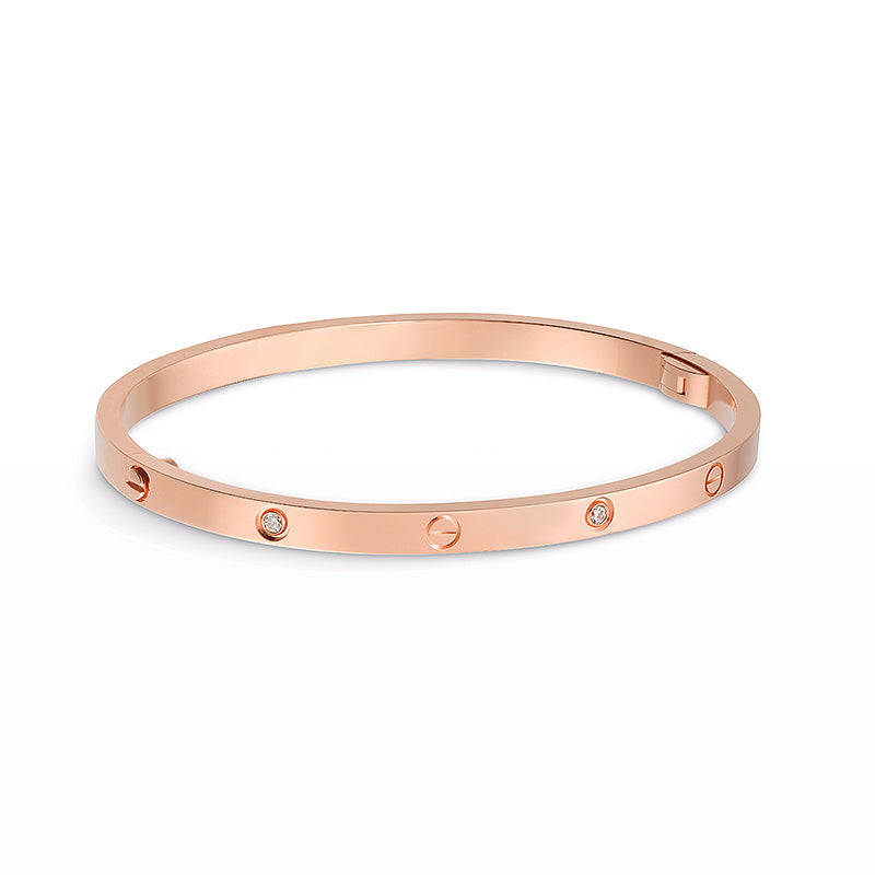 [⭐JeweliWhal]LOVE BRACELET 3.65MM 6 DIAMONDS